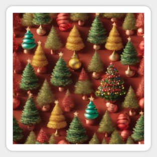 Christmas Trees , 3D PUFFY  Effect Sticker